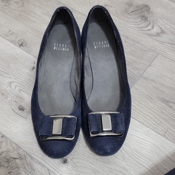 Stuart Weitzman Shoes - Stuart Weitzman Wedge Women Pumps Size 7M Blue Leather Made In Spain